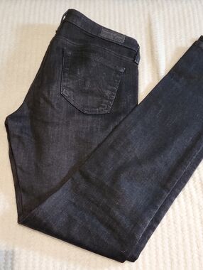 Adriano Goldschmied The Premiere Skinny Straight  Black Jeans